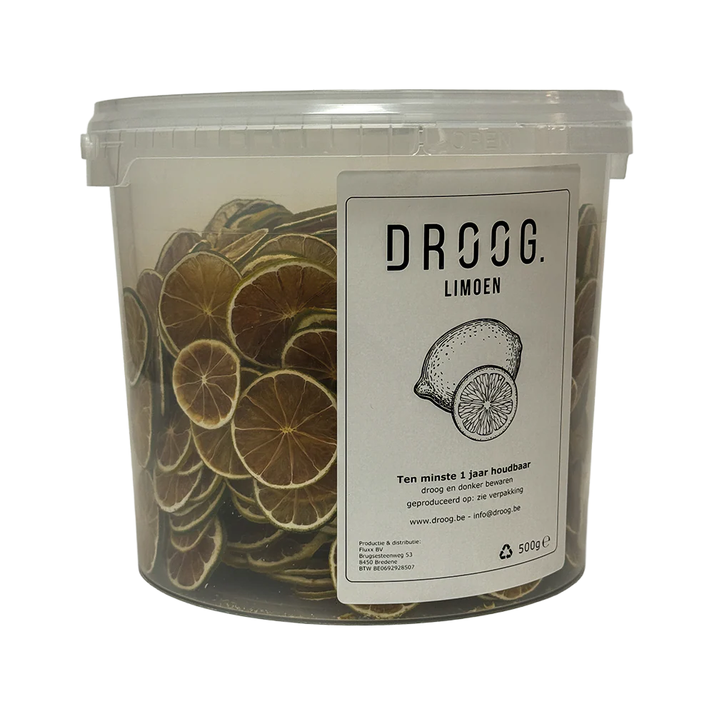 Gedroogde limoenschijfjes (0.5kg) (+- 600 Schijfjes)