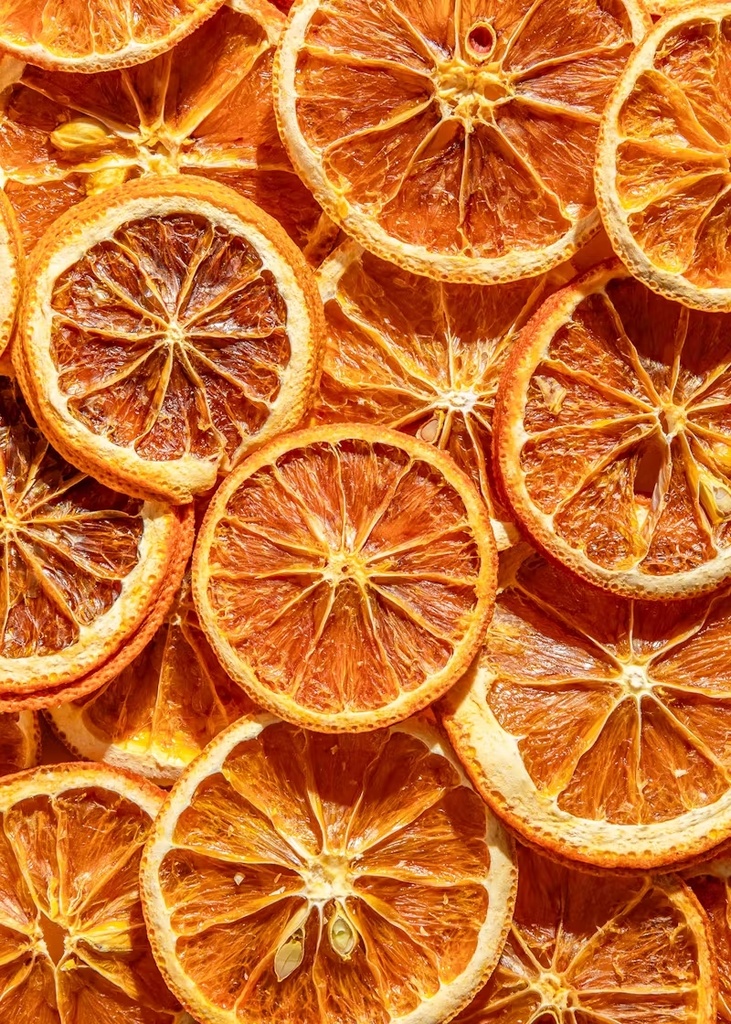 Gedroogde appelsienschijfjes (500 gram) (+-150 Schijfjes)