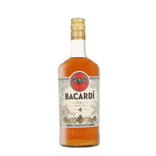 Doos Bacardí 4 Años 40° 1L