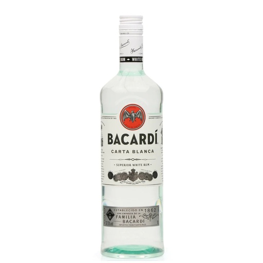 Doos Bacardí Carta Blanca 37.5° 1L