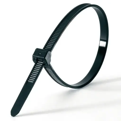 Spanbandjes Zwart - 4.8mm x 300mm (100st.)